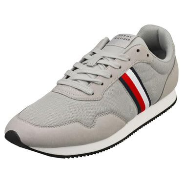 Tommy Hilfiger Herren Runner Sneaker Sportschuhe, Grau (Antique Silver), 40 im Sale